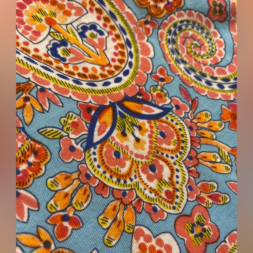 🌸Land’s End Kids Colorful Paisley Sleeveless Dress Size  Medium (10/12) - Picture 5 of 7